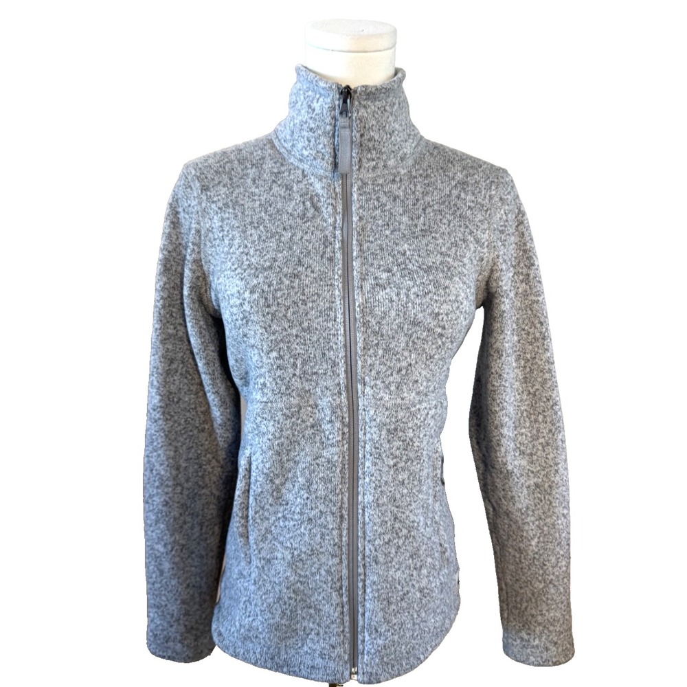 The North Face Gray Grey Full‎ Zip Women's Liightweight Base Layer Jacket Sz XS